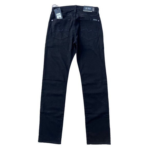 7 For All Mankind Slimmy Slim Straight Leg Jeans Black ( 28 ) - Picture 2 of 3